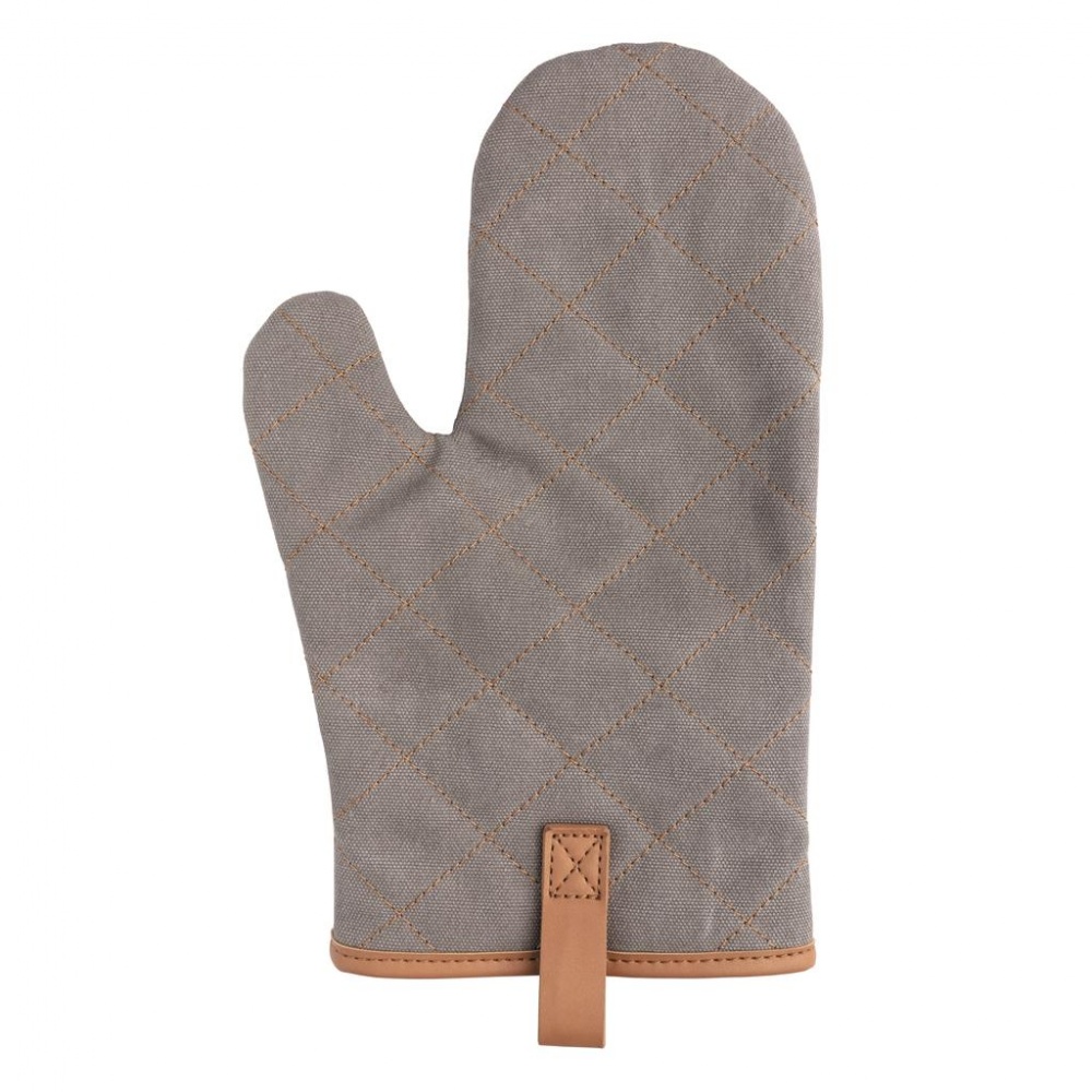 Logo trade promotional giveaway photo of: Deluxe canvas oven mitt, grey