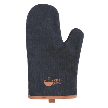 Logotrade corporate gift image of: Deluxe canvas oven mitt, blue