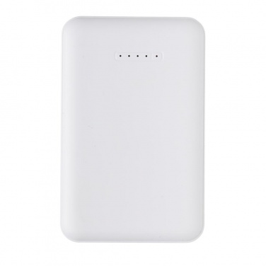 Logotrade advertising product picture of: 5.000 mAh wireless charging pocket powerbank, white