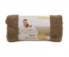 Fleece Blanket Panderoll, 150 x 200 cm, brown