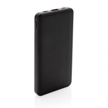 Logotrade promotional item image of: Tusca 10.000 mAh PU powerbank, black