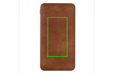 Logo trade corporate gifts picture of: Tusca 10.000 mAh PU powerbank, brown