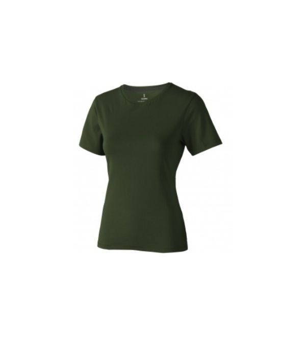 Logo trade promotional products image of: Nanaimo short sleeve ladies T-shirt, army green