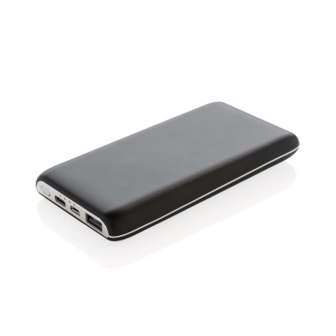 Logo trade promotional items picture of: Light up wireless charger power bank, 8.000 mAh, black