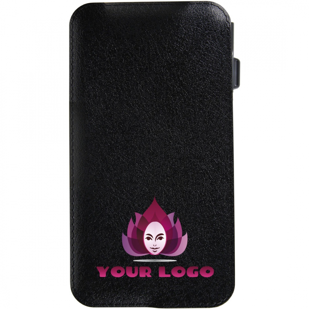 Logo trade business gifts image of: Trendy powerbank 4000 mAh ALL IN ONE, black