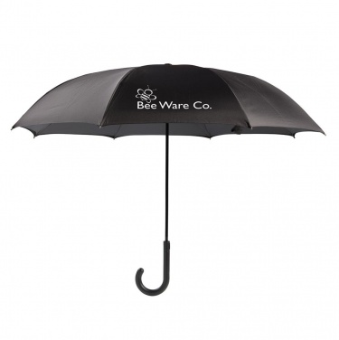 Logo trade promotional merchandise image of: Reversible windproof  umbrella 23”, grey