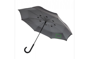 Logo trade promotional giveaway photo of: Reversible windproof  umbrella 23”, grey