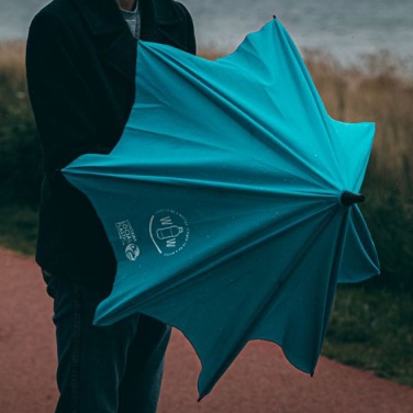 Logo trade advertising product photo of: Sustainable RPET umbrella, lightblue