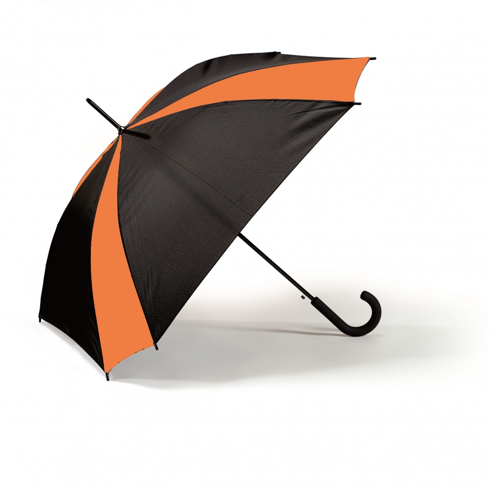 Logo trade promotional giveaways picture of: Cool colorful umbrella Saint Tropez, orange/black