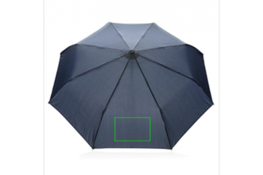 Logo trade promotional item photo of: Auto open/close 21" RPET eco umbrella, navy