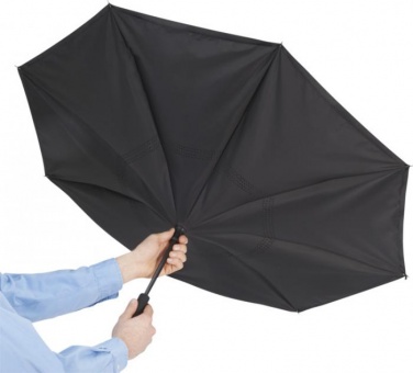 Logo trade promotional merchandise picture of: Lima reversible 23" umbrella, black