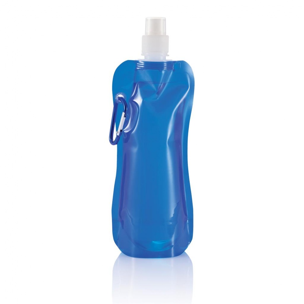 Logo trade promotional item photo of: Foldable drinking bottle, blue