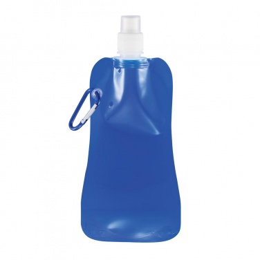 Logo trade promotional giveaway photo of: Foldable drinking bottle, blue