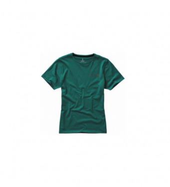 Logo trade promotional gift photo of: Nanaimo short sleeve ladies T-shirt, dark green