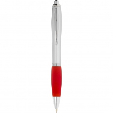 Logo trade corporate gifts image of: Nash ballpoint pen, red