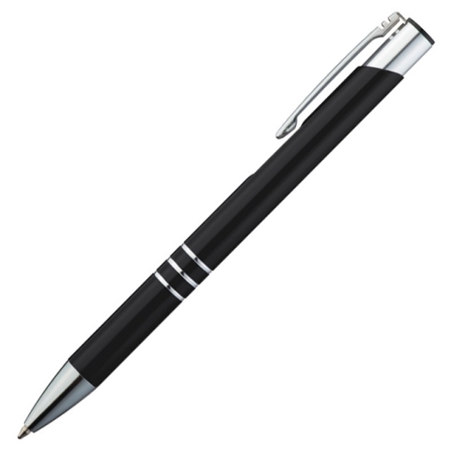 Logotrade promotional merchandise photo of: Metal ball pen Ascot, black