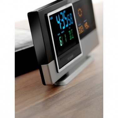 Logotrade promotional item picture of: Weather station with calendar and clock