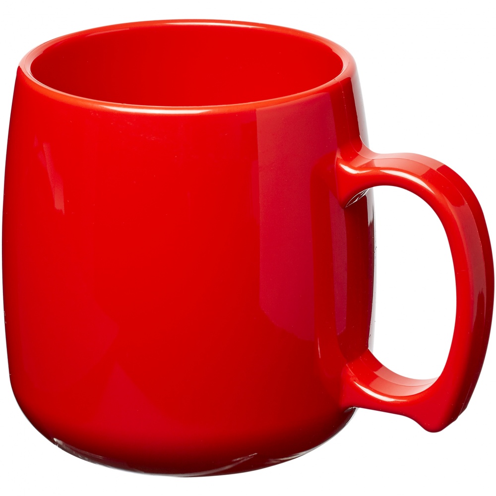 Logo trade business gifts image of: Comfortable plastic coffee mug Classic, red