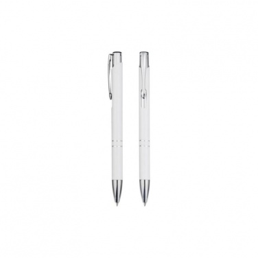 Logotrade promotional product picture of: Moneta Ballpoint Pen, white