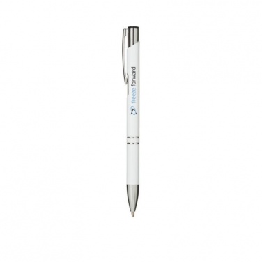 Logo trade corporate gifts picture of: Moneta Ballpoint Pen, white