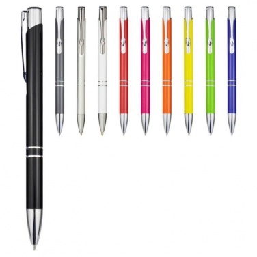 Logo trade promotional merchandise image of: Moneta Ballpoint Pen, white