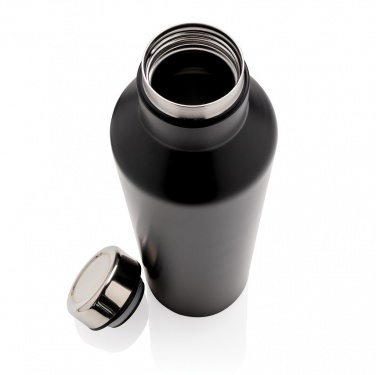 Logo trade corporate gifts image of: Modern vacuum stainless steel water bottle, black