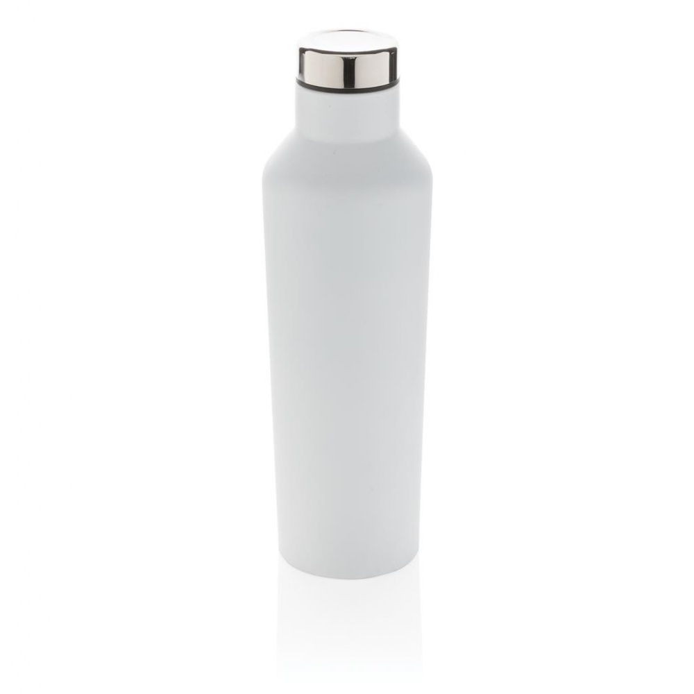 Logo trade corporate gifts image of: Modern vacuum stainless steel water bottle, white