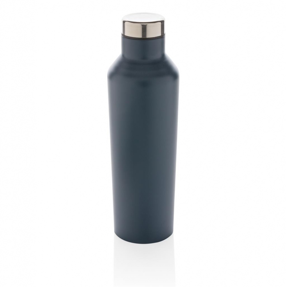 Logo trade promotional giveaway photo of: Modern vacuum stainless steel water bottle, blue