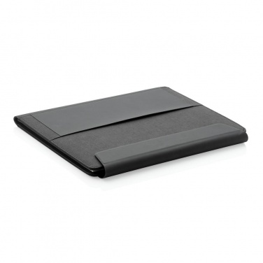 Logo trade promotional gift photo of: Fiko wireless charging portfolio A4 with powerbank, black