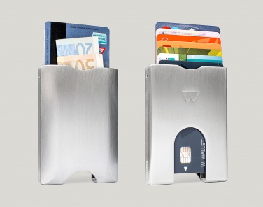 Logotrade promotional items photo of: Card holder Walter wallet aluminum, silver