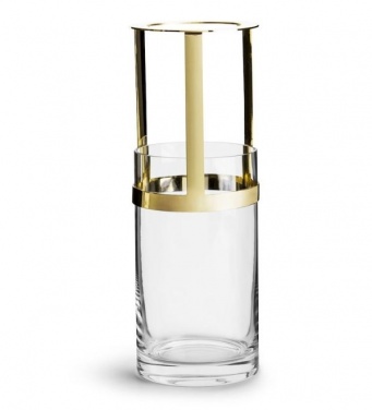 Logo trade business gift photo of: Hold lantern & vase, gold