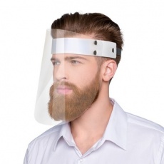 Face shield, transparent/white