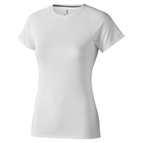 Logotrade promotional product picture of: Niagara short sleeve ladies T-shirt, valge