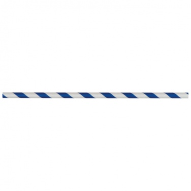 Logo trade promotional items image of: Set of 100 drink straws made of paper, white blue