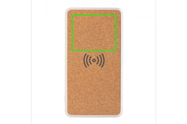 Logo trade advertising product photo of: Cork and Wheat 8.000 mAh 5W wireless powerbank, brown