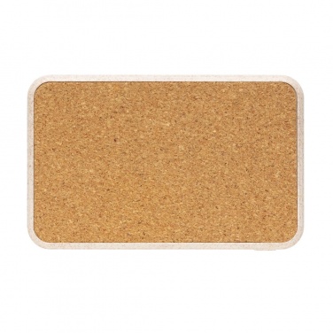 Logotrade corporate gift picture of: Cork and Wheat 5.000 mAh pocket powerbank, brown