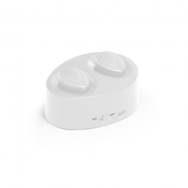 Logotrade promotional item picture of: Wireless earphones CHARGAFF, white