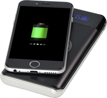 Logo trade corporate gifts picture of: Constant 10000MAH Wireless Power Bank with LED, black