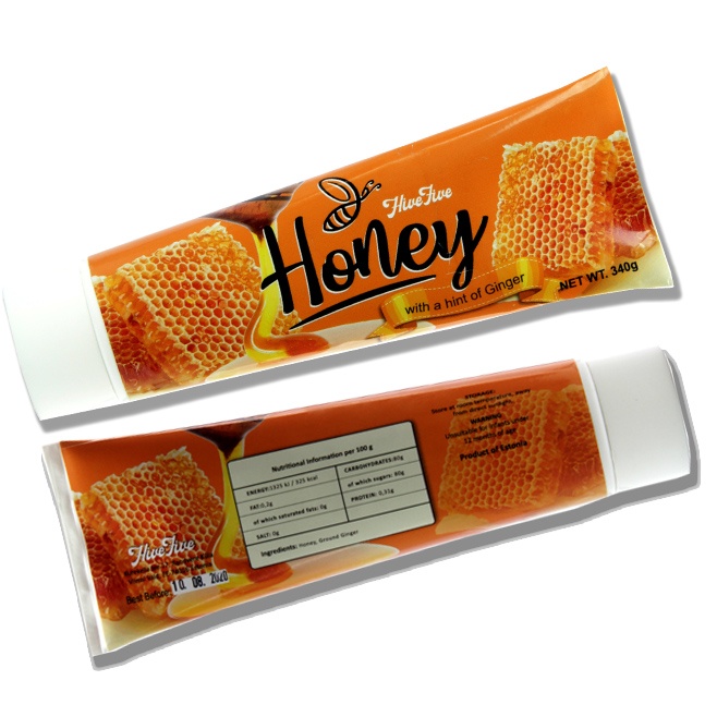 Logo trade corporate gifts image of: Custom Honey Squeezy Tube, 340 g