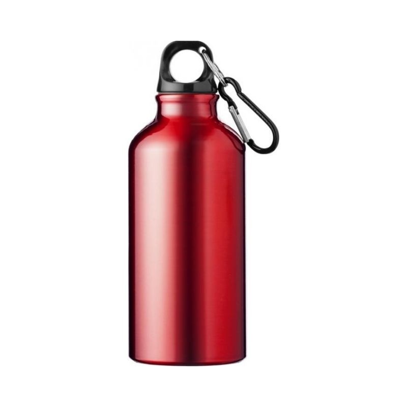 Logo trade advertising products image of: Oregon drinking bottle with carabiner, red