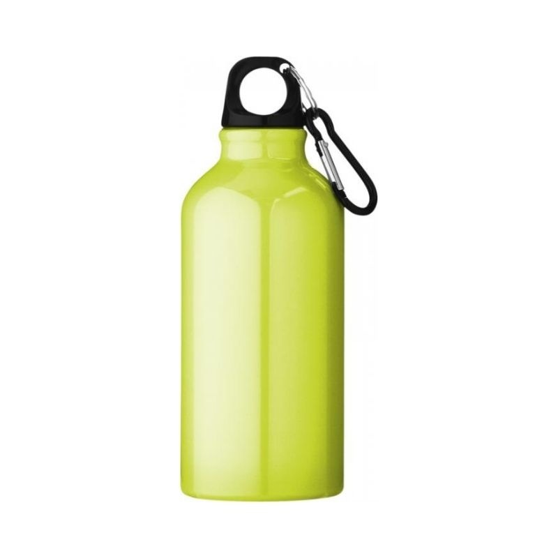 Logotrade business gift image of: Oregon drinking bottle with carabiner, neon yellow