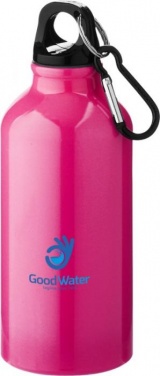 Logotrade promotional gift image of: Oregon drinking bottle with carabiner, neon pink