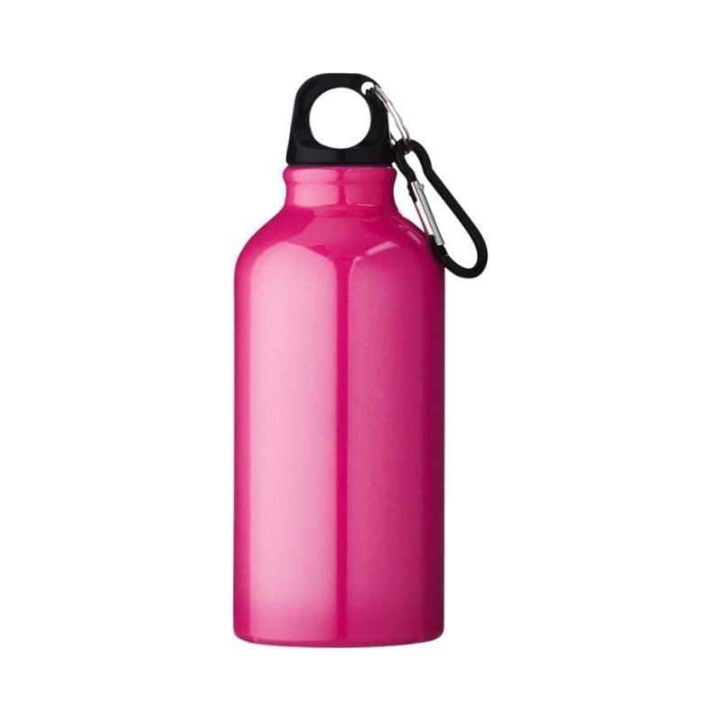 Logotrade promotional items photo of: Oregon drinking bottle with carabiner, neon pink