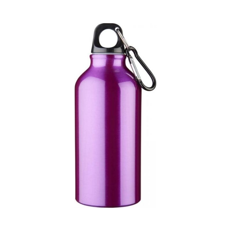 Logotrade corporate gift picture of: Oregon drinking bottle with carabiner, purple