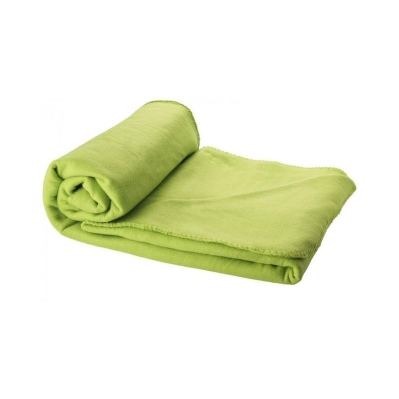 Logo trade promotional gift photo of: Huggy blanket and pouch, light green