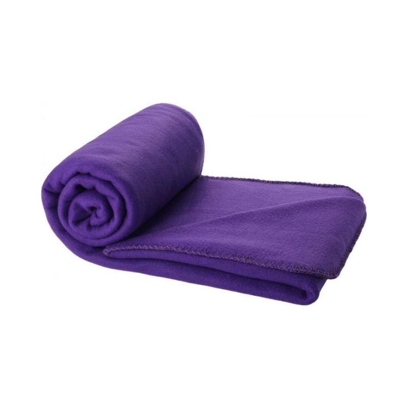 Logo trade promotional gifts picture of: Huggy blanket and pouch, purple