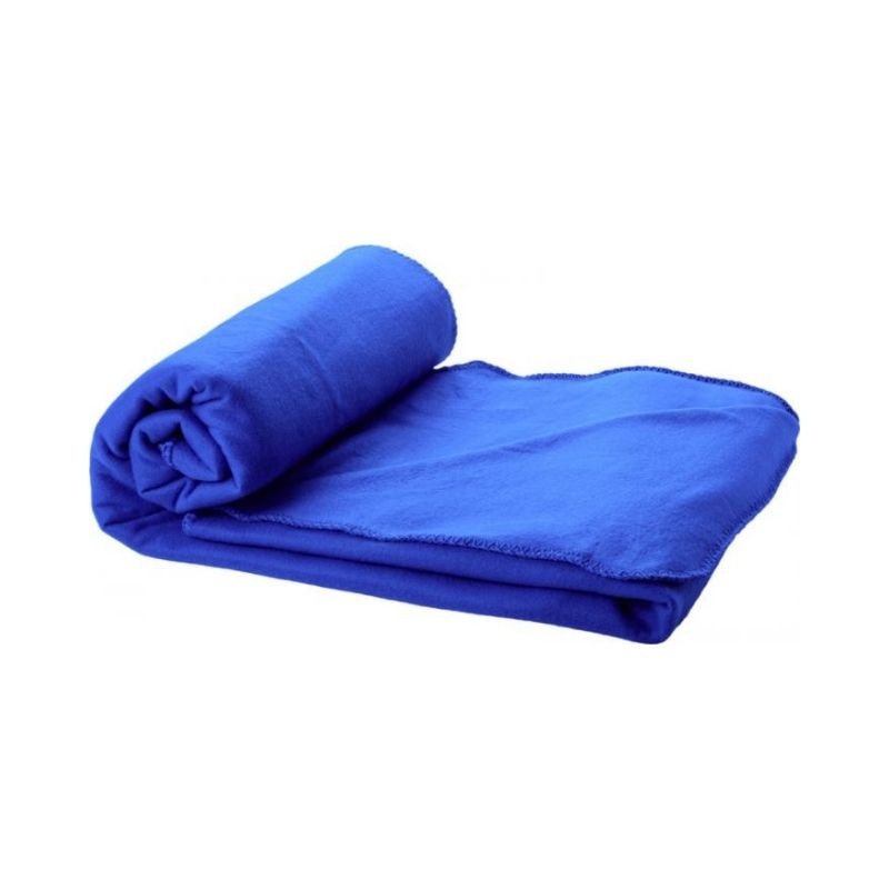 Logotrade promotional products photo of: Huggy blanket and pouch, royal blue