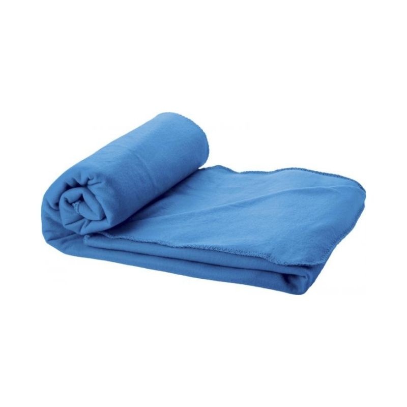 Logotrade promotional merchandise picture of: Huggy blanket and pouch, process blue