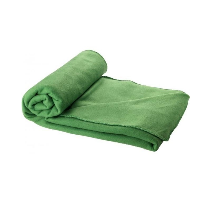 Logo trade promotional items image of: Huggy blanket and pouch, green