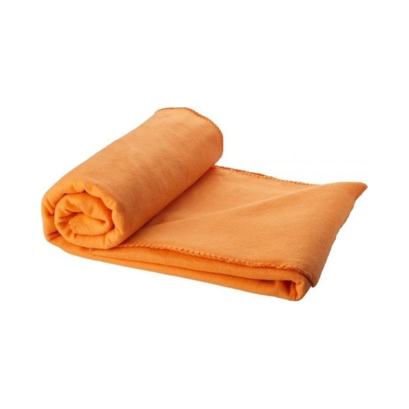 Logotrade promotional gift picture of: Huggy blanket and pouch, orange